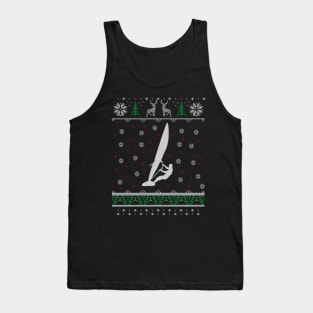 Windsurfing Ugly Christmas Sweater Gift Tank Top